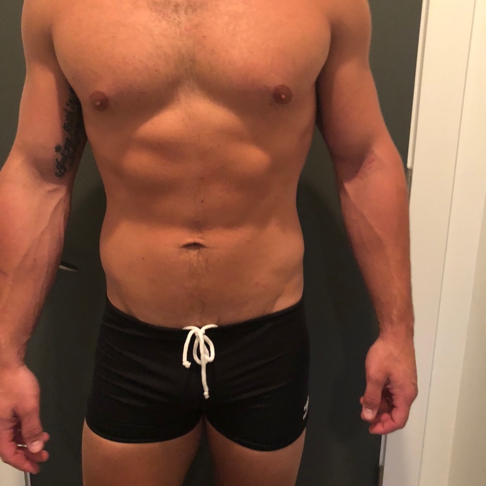 Men’s Speedo Endurance black square cut Speedo.